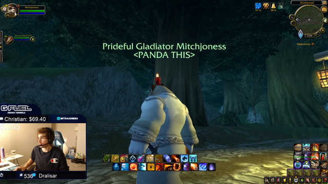 Mitch got a creepy vampire Stalker with an Umbrella who shows up every stream for 2-3 seconds and then vanishes.