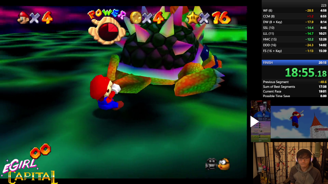 BoxBox gets 19:17 after 5 days of playing Mario 64