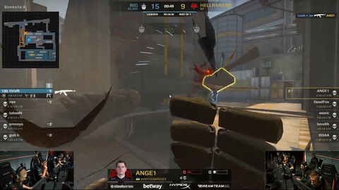 CS:Go player celebrates win with a manly shout.