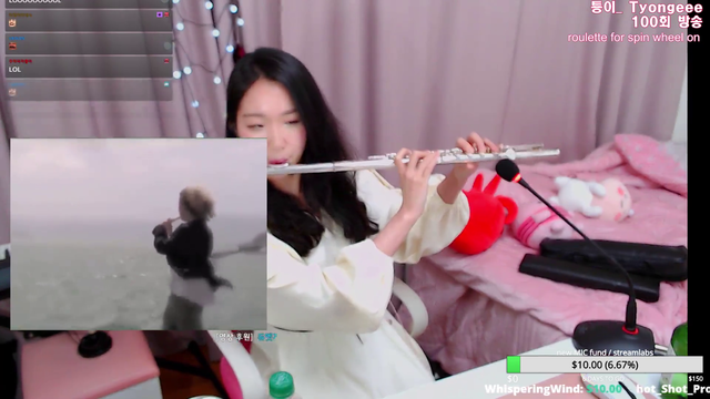 Tyongeee show us her flute playing skills