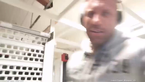 Knut tries to tie his shoes