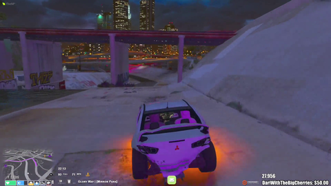 Summit1G and the crew make a huge jump during intense car chase