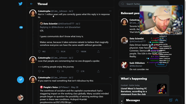 Atrioc reacts to a banger tweet