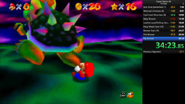 Streamer gets excited after a sub-35m run in Super Mario 64 on her second attempt