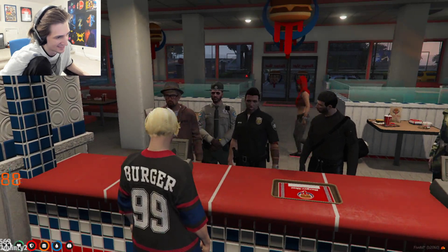 cop refuses to pay for a meal