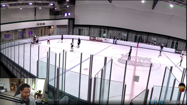 Nick gets into a 1v3 fight on his hockey game
