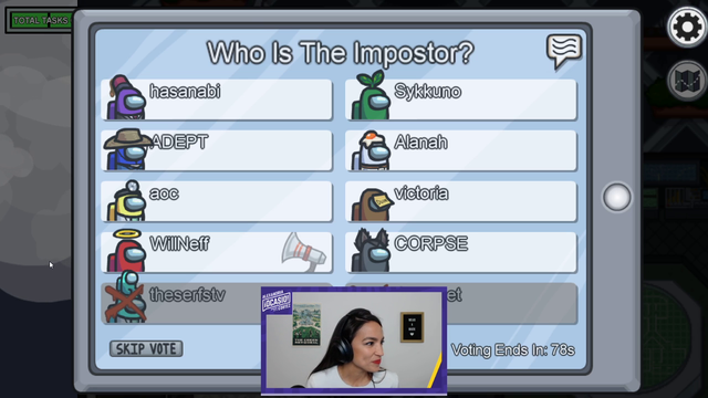 AOC does her CORPSE impression