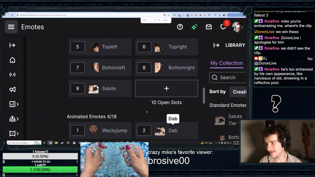 Streamer shows off his new emotes