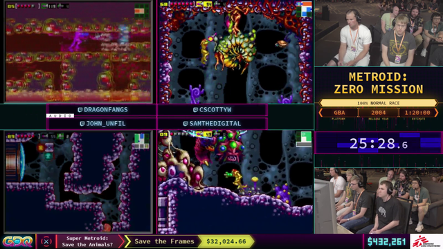 [sgdq 2018] runner's console turns off randomly during 4-way metroid race