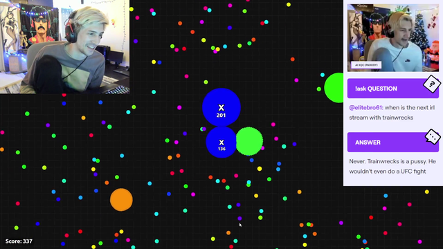 AI XQC gives opinion on Trainwrecks