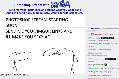 GradeAUnderA accidentally shows face on stream