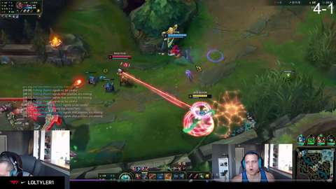 Tyler1 reacting to himself raging