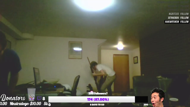 Guy attempts 360 no-scope and knocks over friends drink