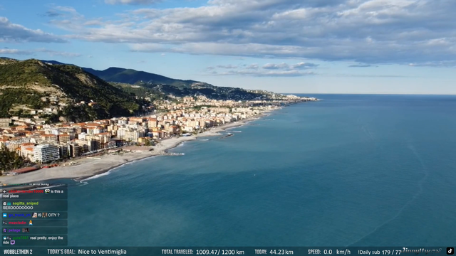 Drone view of Ventimiglia