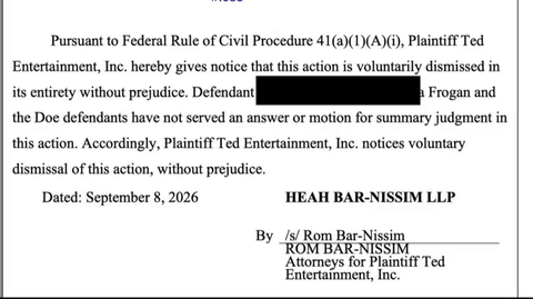 Ethan Klein's lawsuit against Frogan has been voluntarily dismissed