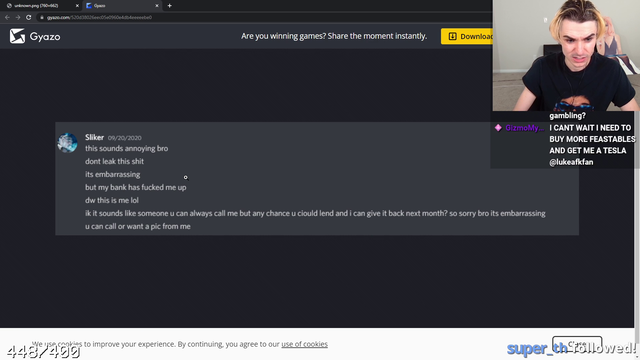 Sliker has been scamming/gambling since 2020 Aware