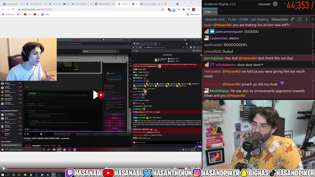Hasan on xQc's claim that he's not defending gambling streams