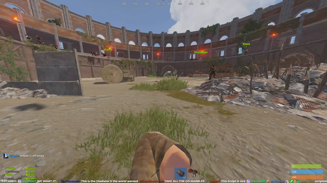 Shroud's team closing out the Rust server's 3-on-3 melee combat tournament (5th match of the final series, tied 2-2 in best-of-5)