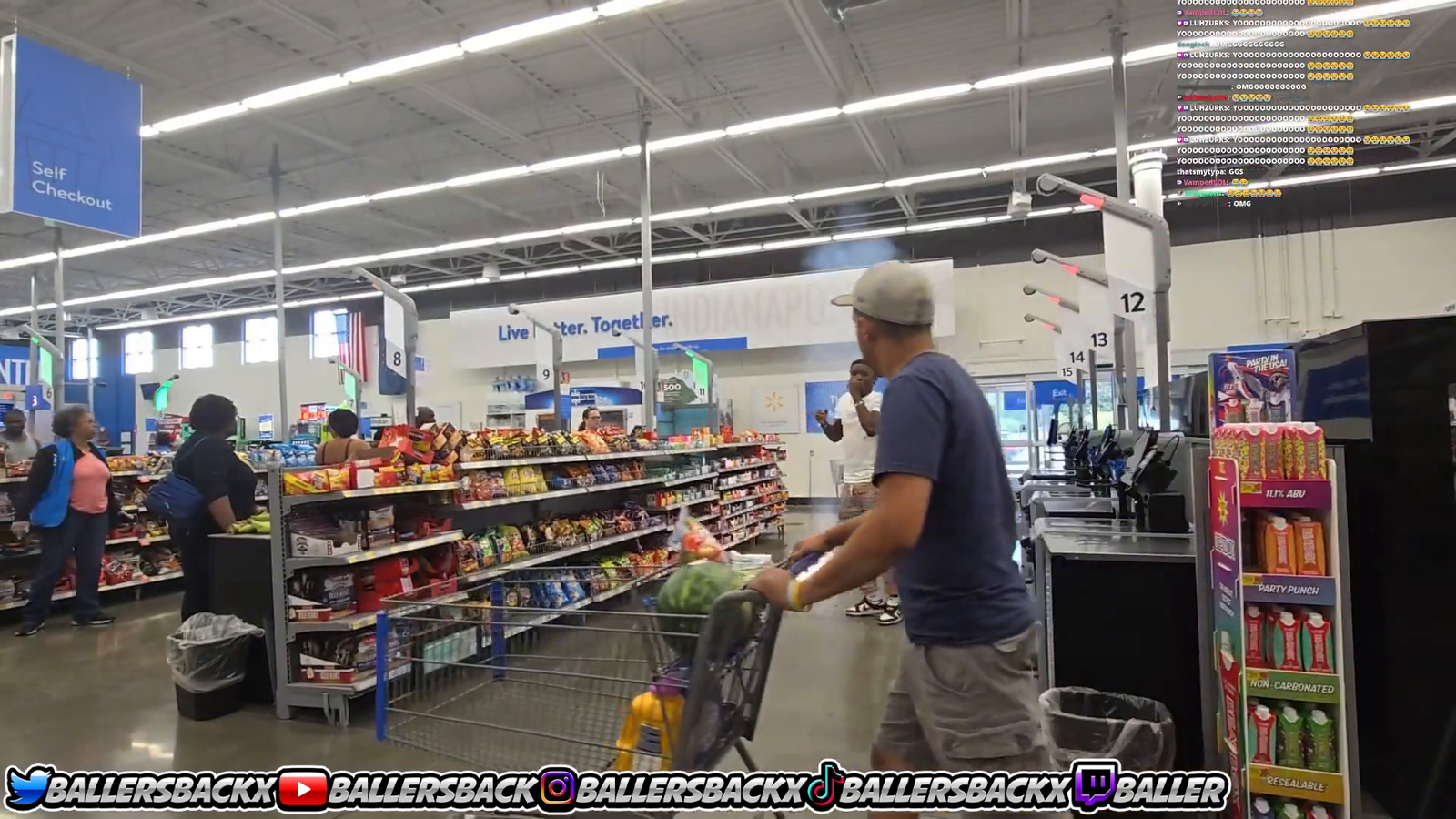 Twitch Streamers light fireworks inside a Walmart