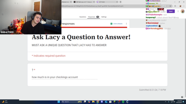 Small streamer Lacy leaks how much is in his checkings account (makes 40k a week on twitch)