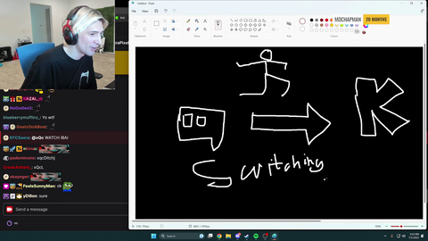xQc tries to erase a questionable drawing