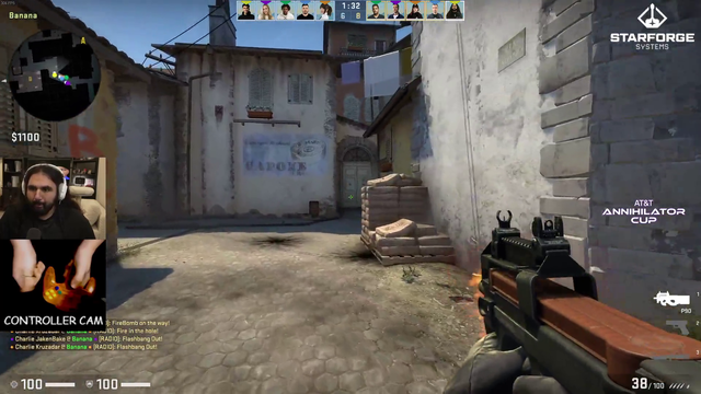 After days of practice, Esfand carries his CS:GO team in ATT tournament