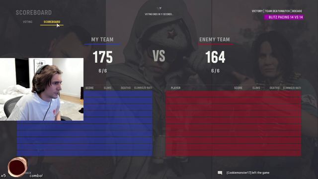 xQc possibly spots an off-stream BrookeAB in a random COD lobby