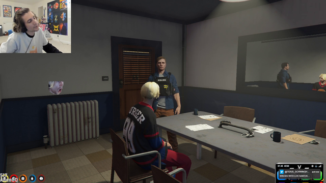 The cop interrogating X has an agreement with him