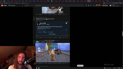 Asmongold has no idea about what happened between Bruce and Mizkif