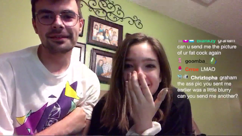 streamer couple laughs just like each other