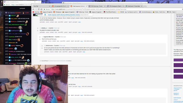 Clip of Greek defusing the Drama on the same stream!
