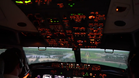 Austin lands a plane