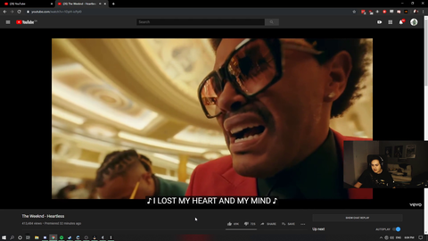 "Poke you're in the Weeknds new music video"