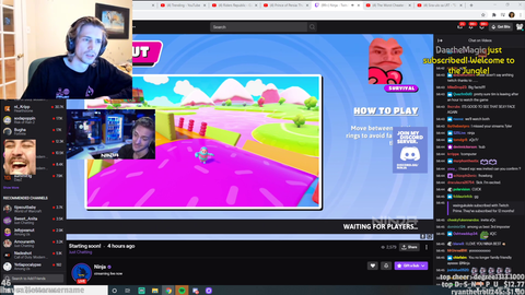 xQcOW - Ninja going at xQc on his first day back...