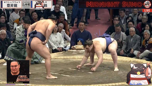 MidnightSumo commentates Aonishiki Arata winning match to become Usho in top division