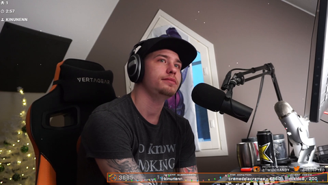 AndyPyro lost his hair for wearing a cap inside