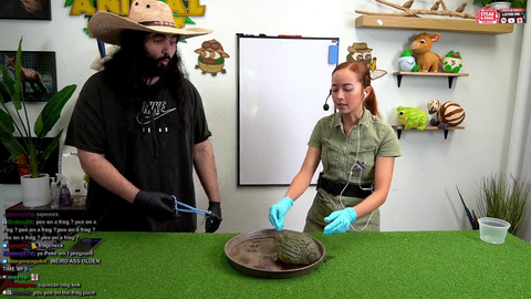 Maya teaches Esfand how to test for pregnancy with a frog.