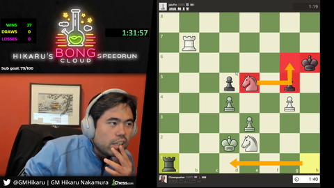 Hikaru Nakamura vs. 1200 Elo Player