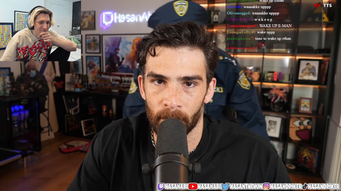 xQc gets scared by Jabba the Hutt cameo in content cop