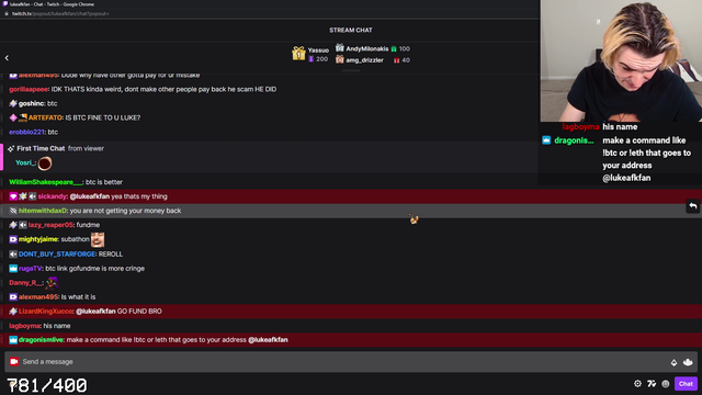 An old viewer of LUKEAFKFAN (XQC) offers their condolences