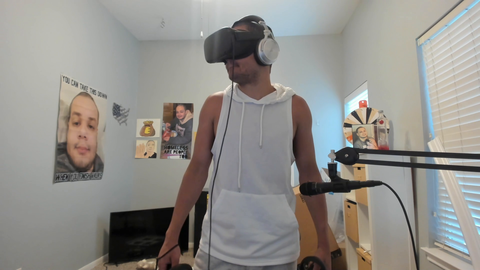 Erobb's been streaming VR for an hour without the game on the screen