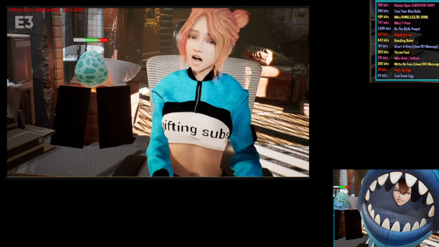 Chat on Miko's shirt was censored and the picture of Peepo on her desk was blured during her E3 segment with Ninja