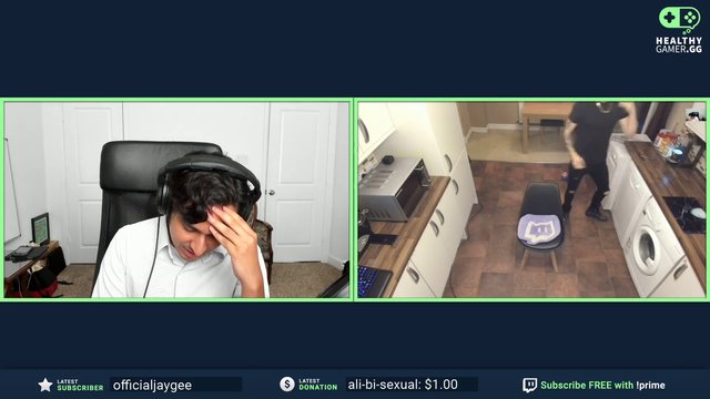 dr k having a mental breakdown after an hour of gross gore ranting whilst his daughter yeets an ipad across the room
