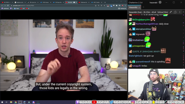 Hasan's copyright take summed up in 5 seconds
