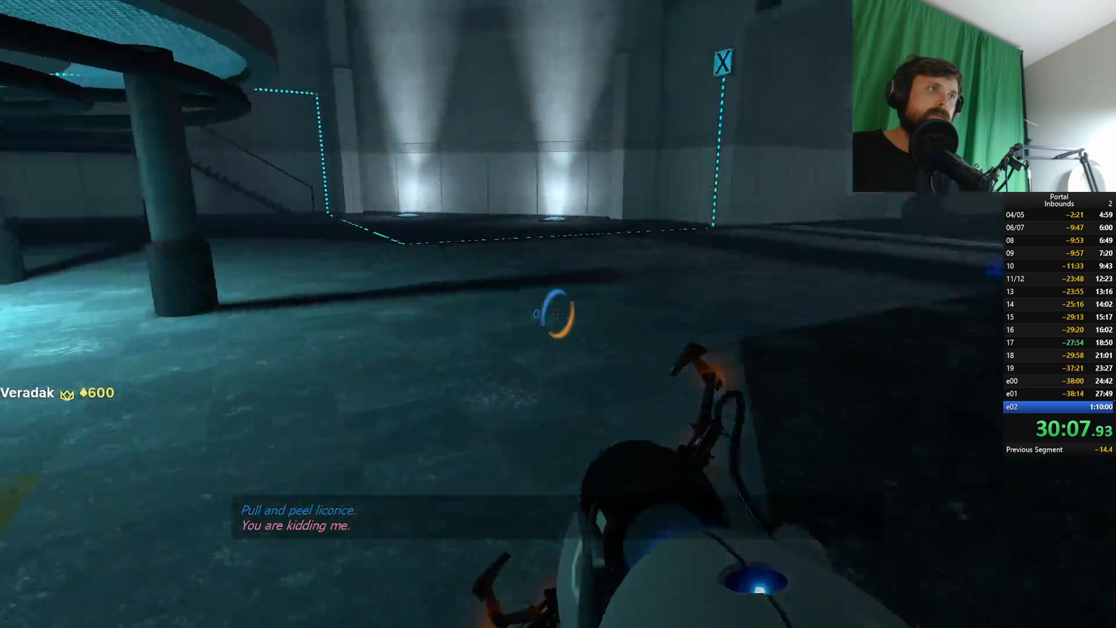 Forsen gets a 30 mins pb from Portal