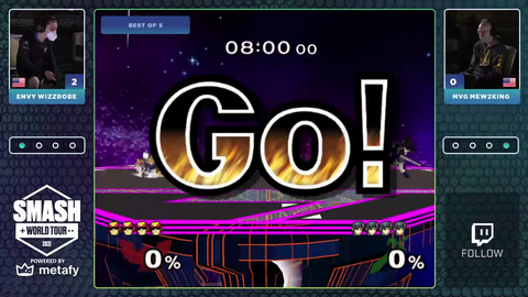 1 minute versus Mew2king's Marth (game 3 out of 5 - super smash bros melee) on final destination (Wizzrobe - Captain Falcon)