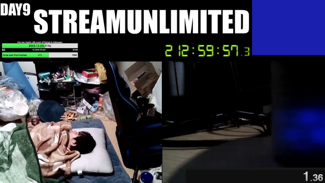 Kanno wakes up to earthquake while doing his 24/7 mario stream