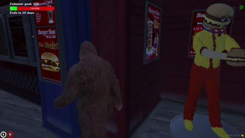 Bigfoot tries to steal from Burger Shot