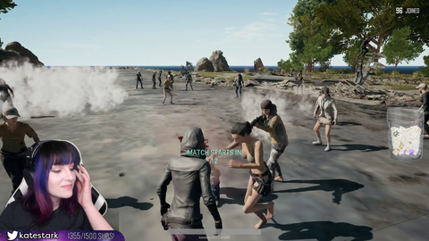 Guy has a very normal reaction to discovering a girl in lobby
