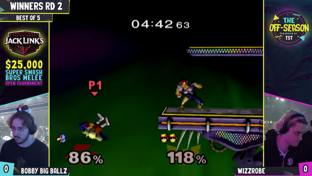 Wizzrobe returns to his corporeal form after astral projecting into Captain Falcon